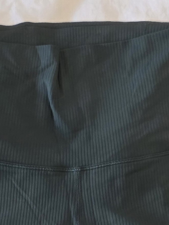 Nike Women's Training Ribbed High-Waist Leggings Ribbed- Deep Green - Picture 4 of 5